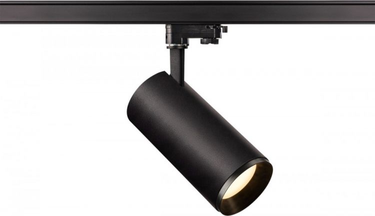 SLV NUMINOS, spot pour rail 3 allumages, intérieur, 60°, noir, LED, 28W, 3000K, variable Triac