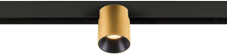 SLV FIXT-IT!, 48V, DALI, rund, Surface mounted track, Spot, 2000-3000K, 7.4 W, 36°, gold / schwarz