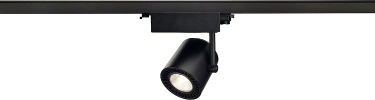 SLV SUPROS Spot für 3Phasen Hochvoltschiene, LED, 3000K, schwarz, 33,5W