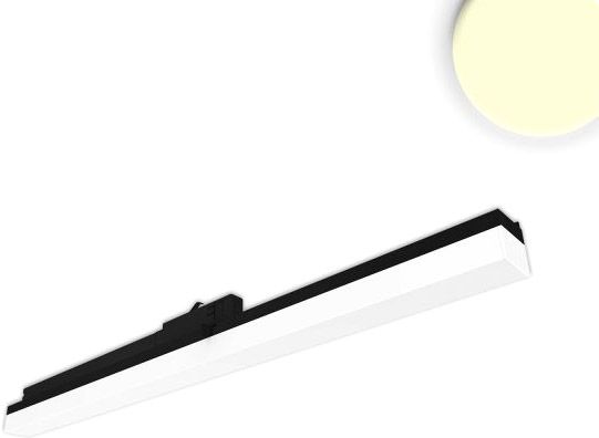 Lámpara lineal ISOLED 3-PH 600mm, 20W, blanco cálido, negro