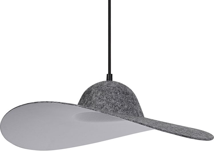 LEDVANCE Decor Filzhut-Pendelleuchte 1XE27 Dunkelgrau