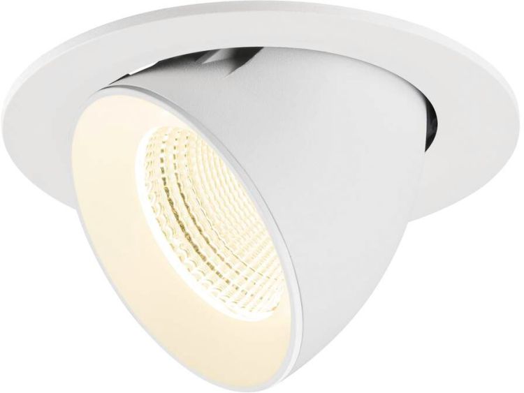 SLV NUMINOS® GIMBLE L, Deckeneinbauleuchte, 4000 K, 55°, IP20, rund, weiß