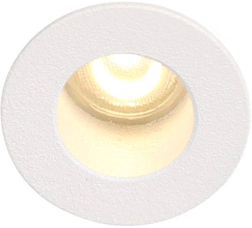 ISOLED LED Einbauleuchte MiniAMP weiß, 1W, 24V DC, warmweiß, rückversetzt, dimmbar