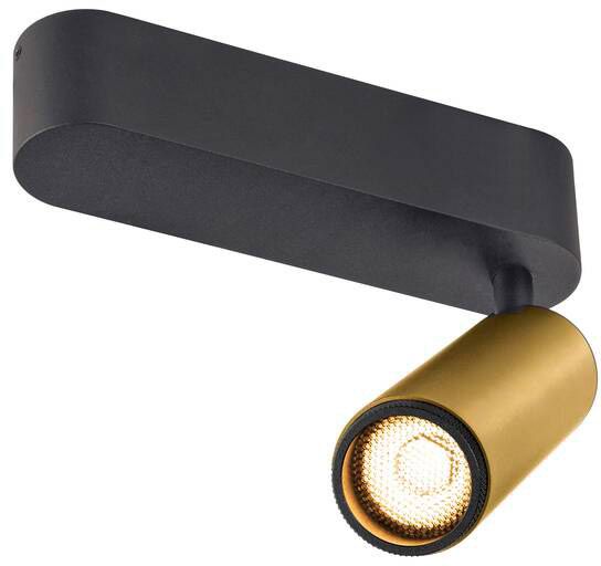 SLV GRIP! M, Deckenaufbauleuchte, single, PHASE, 3000 K, 14 W, 42°, gold / schwarz