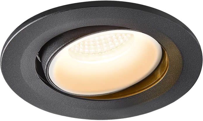 SLV NUMINOS® MOVE S, Deckeneinbauleuchte schwarz / weiß 2700K 40°