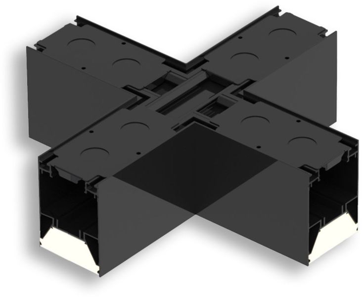 ISOLED X-Verbinder für Aufbau/Hängeleuchte LINKLINE50 schwarz