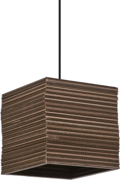 LEDVANCE Decor Karton Pendelleuchte quadratisch E27 Braun