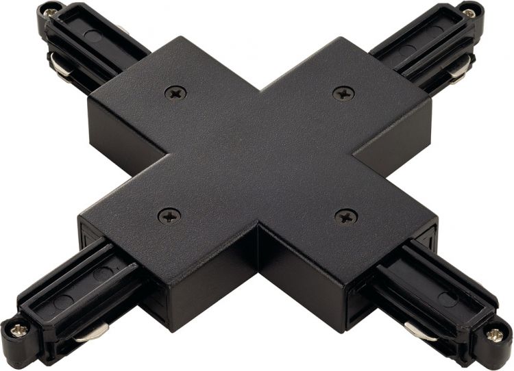 SLV X-Verbinder für 1-Phasen HV-Stromschiene, Aufbauversion schwarz