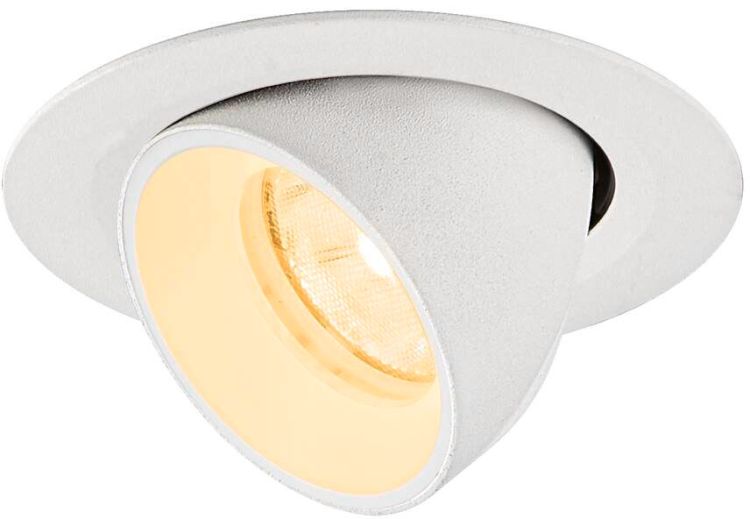 SLV NUMINOS® GIMBLE XS, Deckeneinbauleuchte, 3000 K, 20°, IP20, rund, weiß