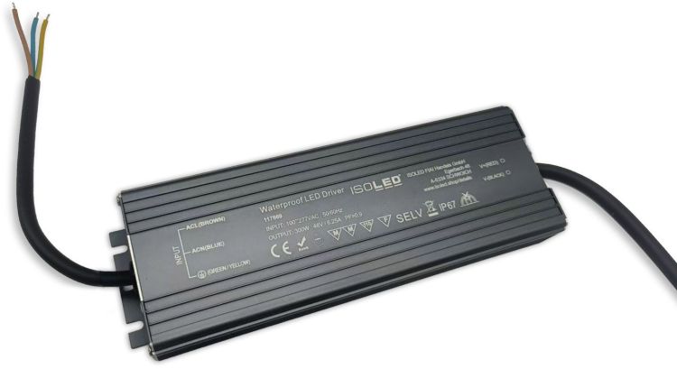 ISOLED LED Trafo 48V/DC, 300W, kompakt, IP67, SELV