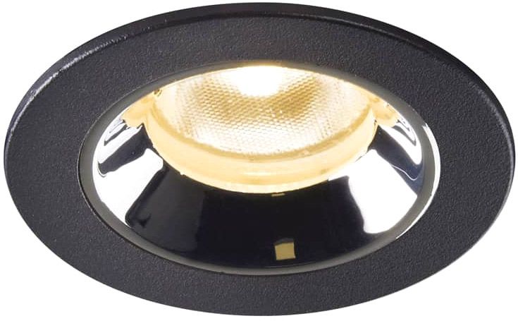 SLV NUMINOS® XS, Deckeneinbauleuchte schwarz / chrom 3000K 20°