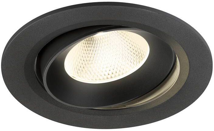 SLV NUMINOS® MOVE L, Deckeneinbauleuchte, 4000 K, 20°, IP20, rund, schwarz
