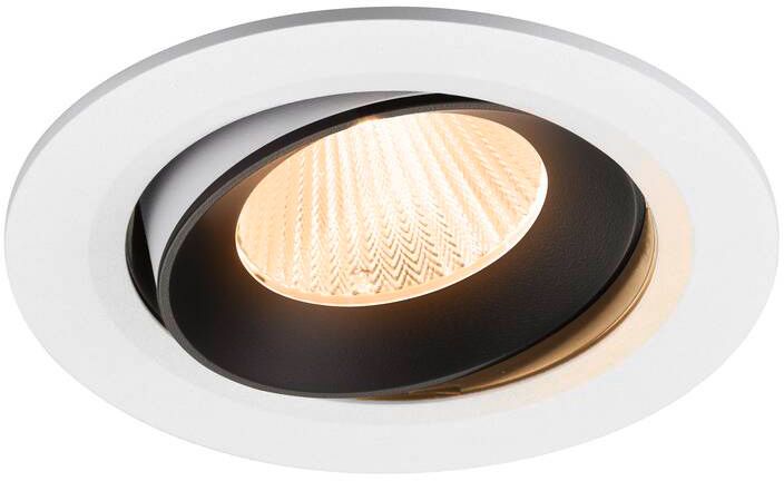 SLV NUMINOS® MOVE L, Deckeneinbauleuchte weiß/schwarz 2700 K 40°