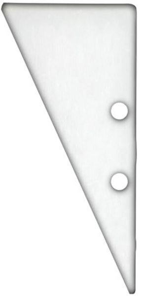 ISOLED Endkappe EC91 Aluminium weiß RAL 9003 für Profil HIDE TRIANGLE inkl. Schrauben