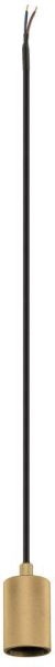 SLV FITU PD, E27, ribbed, Pendelleuchte, Pendellänge 500 cm, offenes Kabelende, 1 x max. 15 W, gold