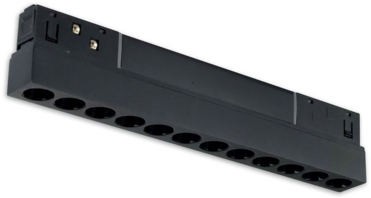 ISOLED Track48 Rasterleuchte 22cm schwarz, 12W, 36°, UGR