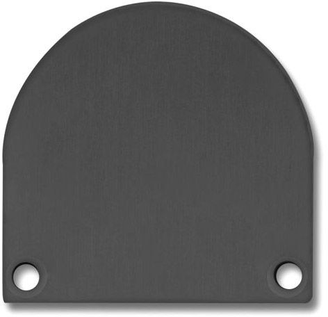 ISOLED Endkappe EC46 Alu schwarz RAL 9005 für SURF/DIVE24 FLAT mit COVER13, 2 STK, inkl. Schraube