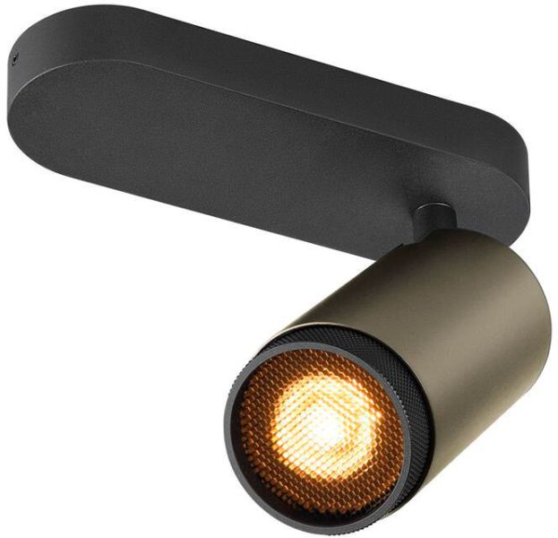 SLV GRIP! L, SPOT CL, single, QPAR51, Deckenaufbauleuchte, zylindrisch, 1 x max. 6 Watt, bronze
