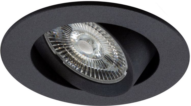 ISOLED LED Einbauleuchte Slim68 MiniAMP schwarz, rund, 8W, 24V DC, neutralweiß, nicht dimmbar