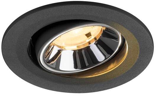 SLV NUMINOS® MOVE S, Deckeneinbauleuchte schwarz/chrom 3000 K 20°