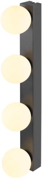 SLV SUN Mirror, Wandaufbauleuchte, quad, 2700/3000/4000 K, TOUCH button, 18 W, IP44, schwarz
