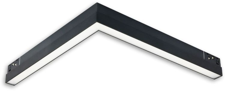 ISOLED Track48 Eckleuchte horizontal schwarz, 20W, 120°, 48V DC, 1800-4000K,CRI90, Line+, DALI DT8