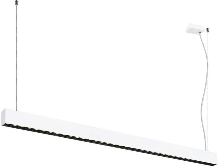 SLV GLENOS® PRO, Pendelleuchte, 1,5m, DALI, UGR16, Pendellänge 210 cm, 4000K, 75°, weiß