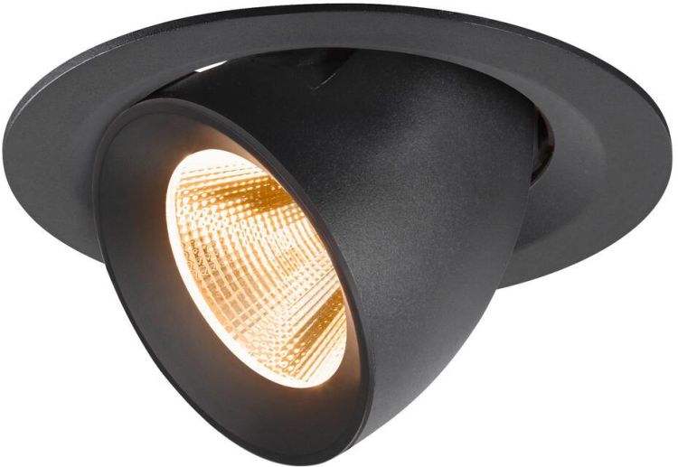 SLV NUMINOS® GIMBLE M, Deckeneinbauleuchte,, 2700 K, 20°, schwarz