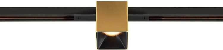 SLV FIXT-IT!, 48V, DALI, eckig, Standard track, Spot, 2000-3000K, 7.4 W, 36°, gold / schwarz
