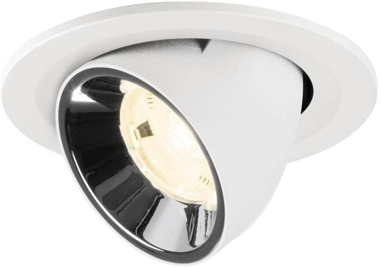 SLV NUMINOS® GIMBLE S, Deckeneinbauleuchte weiß/chrom 4000 K 20°