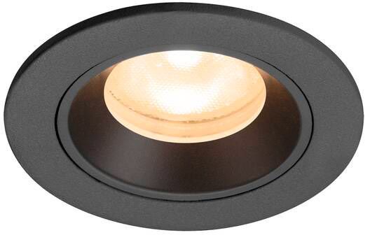 SLV NUMINOS® XS, Deckeneinbauleuchte, 2700 K, 55°, IP20, rund, schwarz