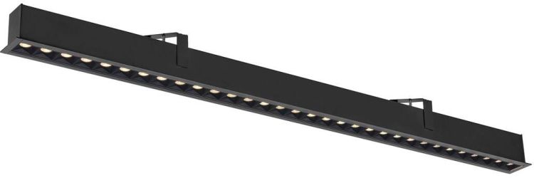 SLV GLENOS® PRO, Deckeneinbauleuchte, 1,2m, DALI, UGR19, 3000K, 75°, IP20, schwarz