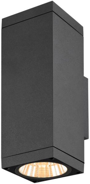SLV THEO PRO L, Wandaufbauleuchte, single, DALI, P2, rechteckig, 2700 K, 15 W, 24°, anthrazit