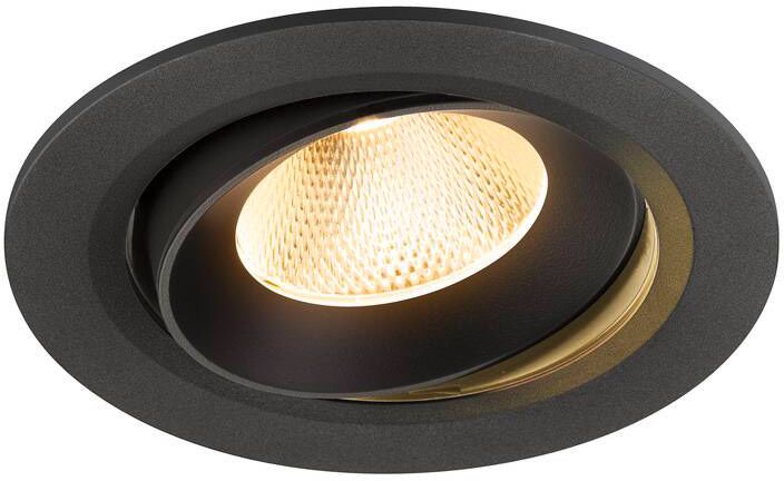 SLV NUMINOS® MOVE L, Deckeneinbauleuchte, 3000 K, 20°, IP20, rund, schwarz
