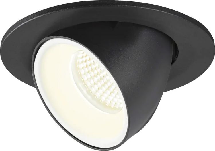 SLV NUMINOS® GIMBLE S, Deckeneinbauleuchte schwarz / weiß 4000K 55°