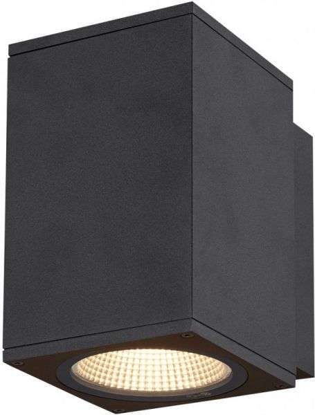 SLV ENOLA SQUARE M, single, luminaria de superficie de pared led «outdoor» antracita