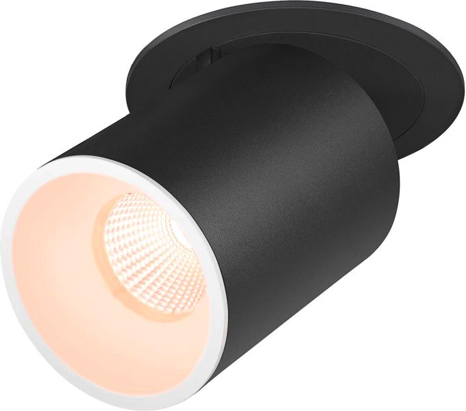 SLV NUMINOS® PROJECTOR L, Deckeneinbauleuchte, 2700 K, 20°, zylindrisch, schwarz / weiß