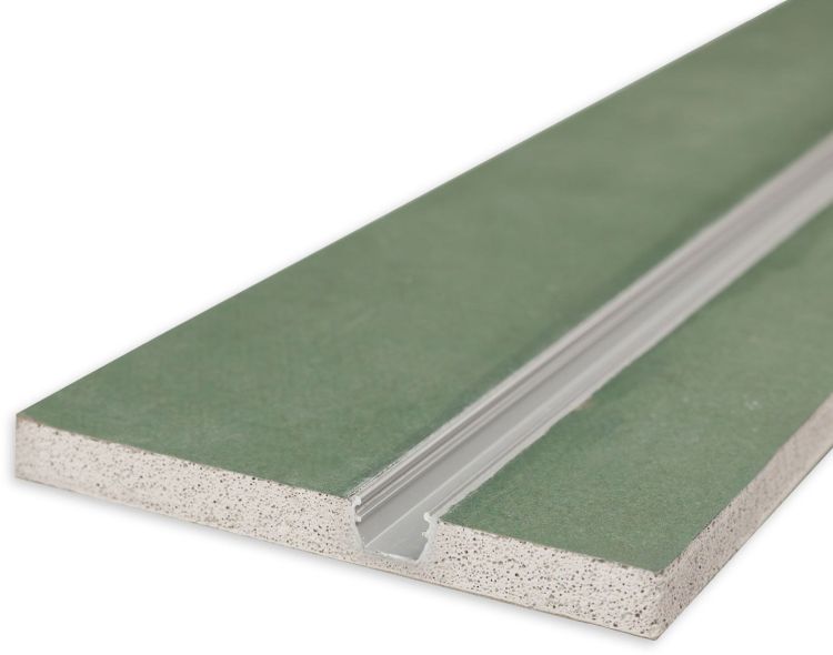 ISOLED Plaster 10 One Gipskarton-Feuchtraumplatte 12.5mm, mit Profileinsatz inkl. Schutzcover, 100cm