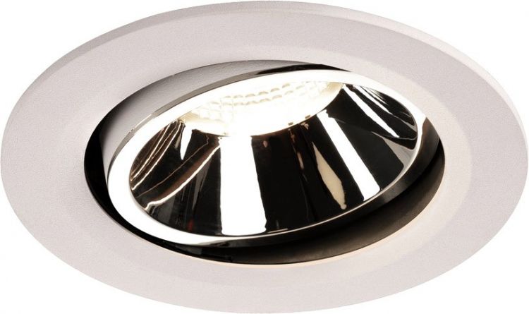 SLV NUMINOS® MOVE DL L, Indoor, luminaria empotrada de techo led blanco/cromo 4000 K 40 °