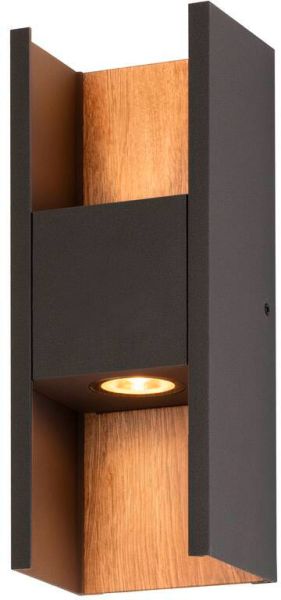 SLV FLATT II, Wandaufbauleuchte, PHASE, 2700 K, 9.5 W, anthrazit / braun