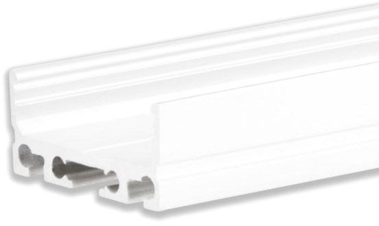 ISOLED LED Aufbauprofil SURF24 FLAT V1 Aluminium pulverbeschichtet weiß RAL 9010, 200cm