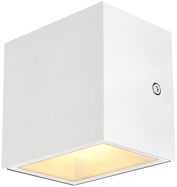 SLV SITRA CUBE WL, LED Outdoor Wand- und Deckenaufbauleuchte, weiß, IP44