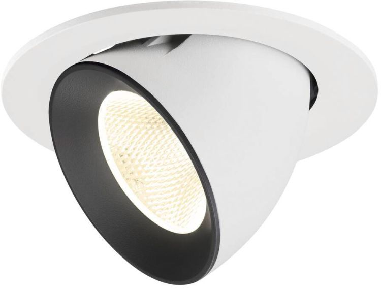 SLV NUMINOS® GIMBLE L, Deckeneinbauleuchte weiß/schwarz 4000 K 20°