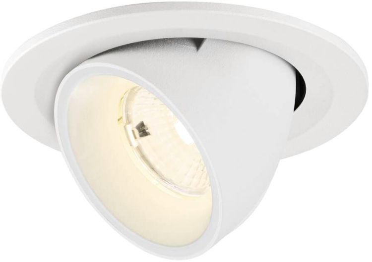 SLV NUMINOS® GIMBLE S, Deckeneinbauleuchte, 4000 K, 55°, IP20, rund, weiß