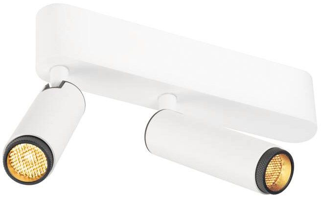 SLV GRIP! S, Deckenaufbauleuchte, double, PHASE, 3000 K, 21 W, 29°, weiß / schwarz