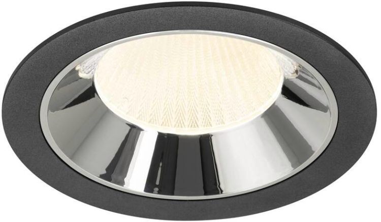 SLV NUMINOS® XL, Deckeneinbauleuchte schwarz/chrom 4000 K 20°