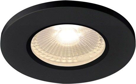 SLV KAMUELA, Brandschutzeinbauleuchte, LED, 3000K, schwarz, dimmbar, IP65