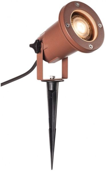 SLV BIG NAUTILUS QPAR51, Outdoor Erdspießleuchte, rostfarben, IP65