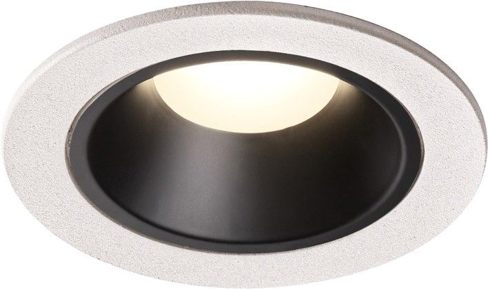 SLV NUMINOS® DL S, Indoor, luminaria empotrada de techo led blanco/negro 4000 K 55° con resortes