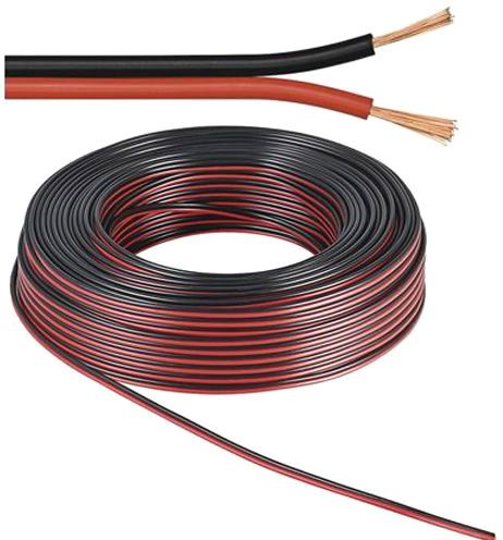 ISOLED Kabel 25m Rolle 2-polig 0.75mm² H03VH-H YZWL, schwarz/rot, AWG18